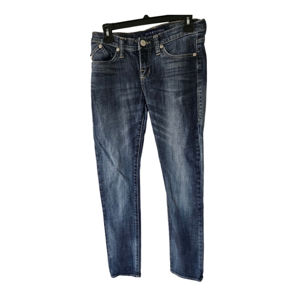 Rock Revival Jeans Womens Sz 6 Straight Blue Leg Mid Rise Denim Casual 30x28 - Picture 1 of 12